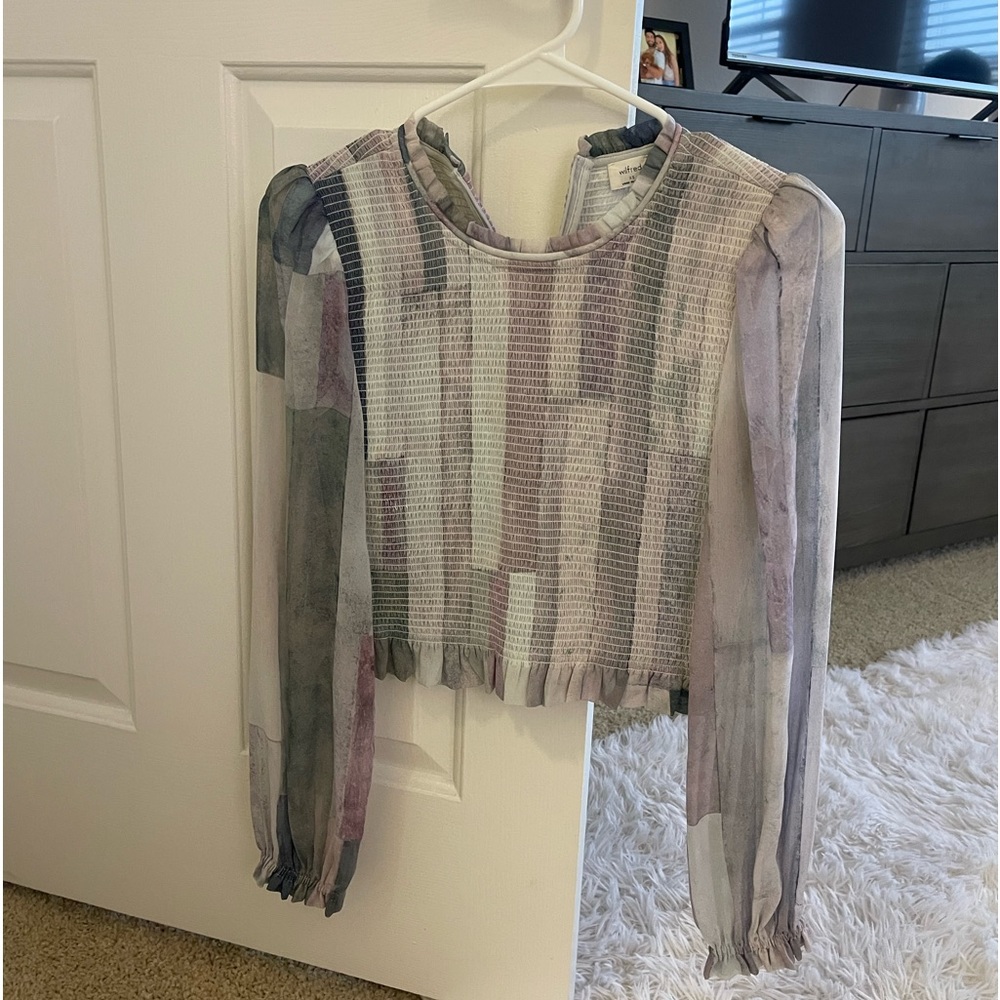Aritzia Wilfred Tempest Puff Sleeve Blouse